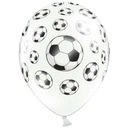 Balóny FUTBAL biely s loptičkami 36 cm, 50 ks