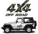 NÁLEPKY na Auto 4X4 OFFROAD CAMO FARBA 40x25