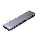 Ugreen HUB 2x USB typu C na 3x USB 3.0 TF SD USB typu C pre MacBook Pro / Air