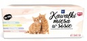 WAFI MOKRÉ KRMIVO PRE MAČKU, SÁČKY ZMES PRÍCHUTIEK 40x100G 75% MÄSO V KUSKU