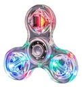 SPINNER LED SVIETEĽNÉ FIDGET TRANSPARENTNÉ 3 REŽIMY