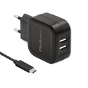 Qoltec 17W nástenná nabíjačka | 5V | 3,4A | 2x USB