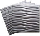 STROPNÉ KAZETY Panel FARBA 3D FLOW GREY 4 ks