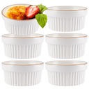 6x TEPLOTOLNÝ ramekin, miska, miska, miska na pečenie suflé dezertov