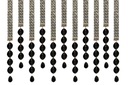 PRÍVESNÍK zirkóny BLACK BEADS 120 CM gulička HIT