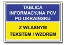 TABUĽKA 60x42 s vlastným textom v ukrajinskej Ukrajine