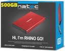 PRENOSNÝ DISK natec-GO 500GB 2.5 USB 3.0 ČERVENÝ