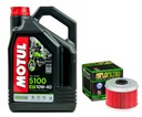 Olej MOTUL 5100 10W40 4L. + Filter HF113, Honda TRX500 FM Fourtrax, 05-19