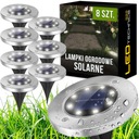 8x SOLAR LAMPA Ground Ground Garden Inrun LED VANKÚŠKOVÁ LAMPA