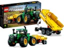 LEGO TECHNIC BLOCKS TRAKTOR S NÁKLADNÝM NÁKLADOM JOHN DEERE TRACTOR 4WD SET 8+ XL