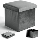 SKLADACÍ ZAMATOVÝ POUF DIEGO GRAPHITE VELVET VEĽKOSŤ L