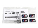 4 x OE NÁLEPKA ODZNAKU BMW LOGO PRE M POWER RÁFKY