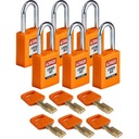 Visiace zámky SafeKey - nylonové 6ks NYL-ORG-38ST-6PK