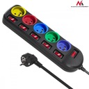 Maclean Power strip 1,5 m predlžovací kábel 5 zásuviek