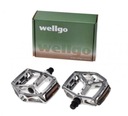 Wellgo alu platformové pedále Silver 9/16 383g