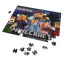 Puzzle + MENO + krabica MINECRAFT A4 110 ks