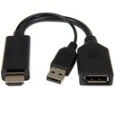 Adaptér HDMI (M) na DisplayPort (F) + USB-A (M).