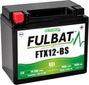 Fulbat YTX12-BS GEL batéria 12V 10,5Ah 180A