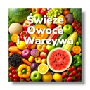 Odolný reklamný banner s motívom čerstvého ovocia a zeleniny 100x100cm