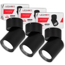 Prisadené stropné nástenné svietidlo LAMP SPOT halogénové GU10 Black Tube x3