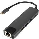 ADAPTÉR 5V1 HUB USB-C HDMI 4K LAN USB 3.0x2