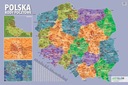 Desk pad Poľsko mapa PSČ s PSČ Poľska
