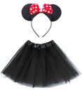 OUTFIT MICKEY MINNIE MOUSE ČELENKA ČERVENÁ MÚŠKA + ČIERNA SUKŇA