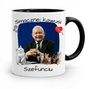 ČIERNY hrnček FUNNY PIS JAROSŁAW KACZYŃSKI