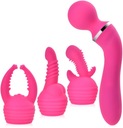 VIBRÁTOR G-SPOT + SEX MASÁŽER - 2V1 + 3 PODLOŽKY