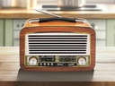 OLZA 102UBT Retro prenosné rádio s FM/AM/SW podsvietením, USB Bluetooth