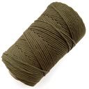 Bavlnená šnúra Macrame 3mm-200m skrútená khaki