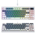 HAVIT KB884L Mechanická herná klávesnica, biela RGB