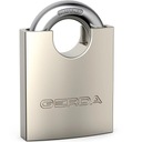 GERDA SECURE zosilnený visiaci zámok 50 mm, oceľový kotúč, chránený saténovým pútkom