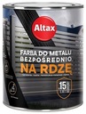 Antikorózna farba na kov 0,75L Altax Black Gloss