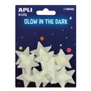 Apli Kids: fluorescenčné nálepky STAR 16549