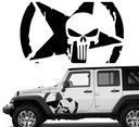 Nálepka na auto JEEP Punisher Star 100x60