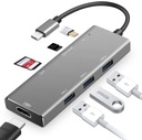 HUB USB-C HDMI 4k 3x USB 3.0 Micro SD PD 100W