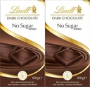 Lindt dezertná čokoláda bez pridaného cukru 100g x2