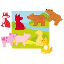 Drevená hračka Goki Animals Puzzle pre bábätko