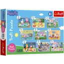 Puzzle prasiatko Peppa NAJNOVŠIA sada 9v1 chrum 9 PUZZLES PEPPA PIG