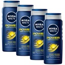 Nivea Men Power sprchový gél na umývanie vlasov pre mužov 4x500ml