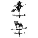 2x Farm Retro Weather Vane Gauge