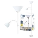 Stojacia lampa stojaca 180cm E27 + E14 60W biela