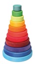 GRIMM'S drevené kocky pre deti Rainbow Cone Tower 21cm 1+