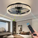 STROPNÝ VENTILÁTOR LED LAMPA VENTILÁTORA ČIERNA + zimný režim + DIAĽKOVÉ OVLÁDANIE