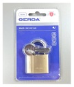 Visiaci zámok GERDA BRASS LINE KMZ S4010A BRASS 40MM