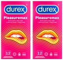 DUREX PLEASUREMAX rebrované kondómy 24s