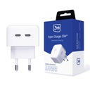 Univerzálna uhlová nástenná nabíjačka 2x USB-C 35W QC 3.0 3mk Hyper Charger