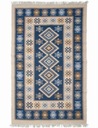 Koberec Kilim, tkaný, obojstranný vzor, ​​120x180, námornícka modrá