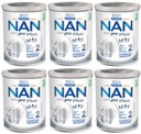 6x NAN 2 Optipro Plus upravené mlieko 800g